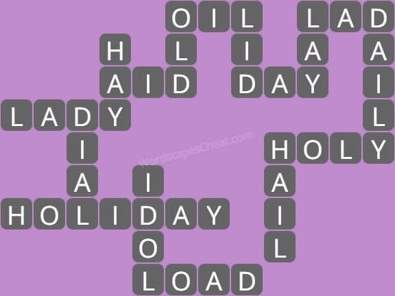 Wordscapes daily puzzle December 23 answers