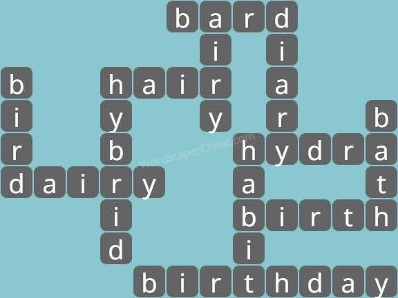 Wordscapes daily puzzle June 14 answers