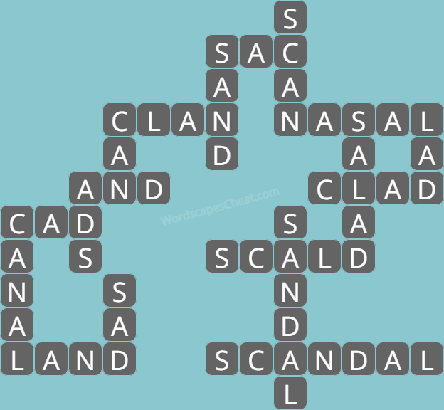 Wordscapes level 3836 answers