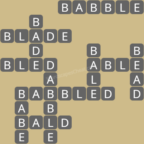 Wordscapes level 7712 answers
